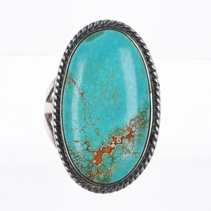 sz7.5 Vintage Waterweb turquoise Navajo sterling silver ring mid century