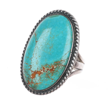 sz7.5 Vintage Waterweb turquoise Navajo sterling silver ring mid century