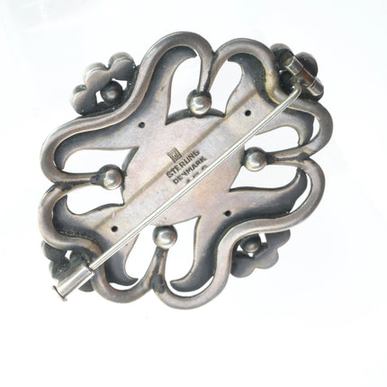 1930's Georg Jensen Art Deco period 173 Sterling silver/Lapis pin/brooch Danish