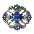 1930's Georg Jensen Art Deco period 173 Sterling silver/Lapis pin/brooch Danish