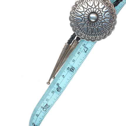 1991 Navajo sterling silver Golden Eagle trading company bolo concho bolo tie