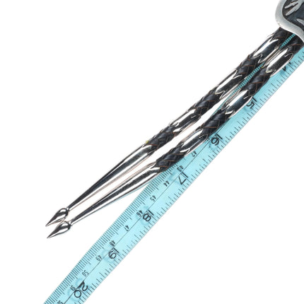 Large Vintage Hopi or Navajo  sterling silver eagle dancer kachina bolo tie