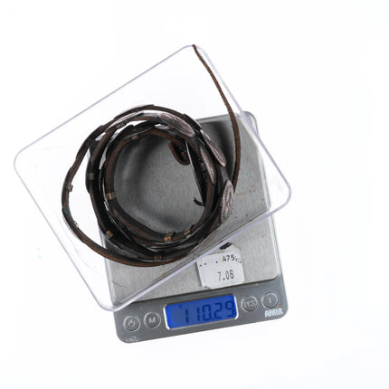 40" Vintage Navajo Slim hand stamped sterling silver coin concho belt/hatband