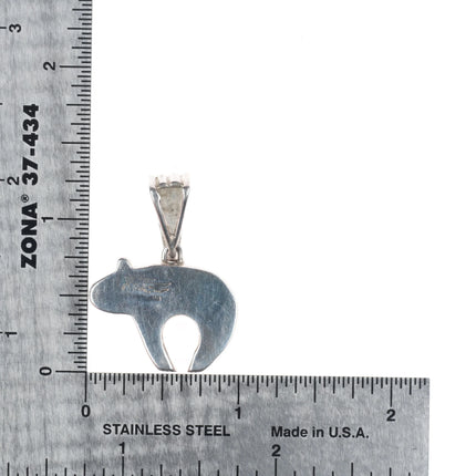 Ray Tracy Knifewing sterling silver, sugilite, turquoise, onyx bear pendant