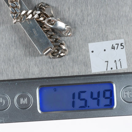 6.75" Ken Romero Taos/Laguna puebl sterling silver/14k cobblestone link bracelet