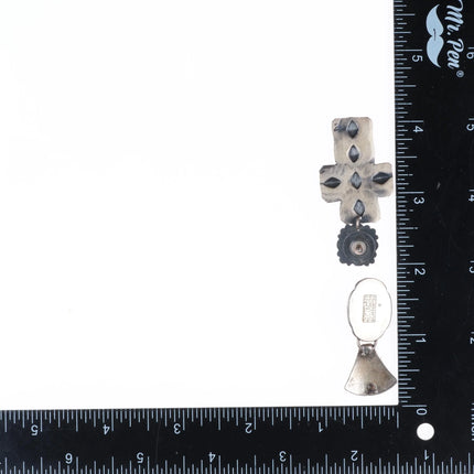 Vintage Santo Domingo, James Rogers, Navajo sterling silver dangle earrings lot