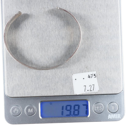 7" Vintage WDF Haida sterling silver Sun Eagle Wolf cuff bracelet hand carved