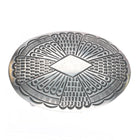 Harrison Blackgoat (1939-1977) Navajo heavy stamped sterling silver belt buckle