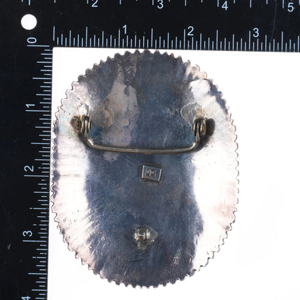 Big Vintage DB Navajo sterling silver high grade turquoise belt buckle