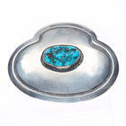 Carmelo Patania southwestern Modernist sterling silver turquoise belt buckle