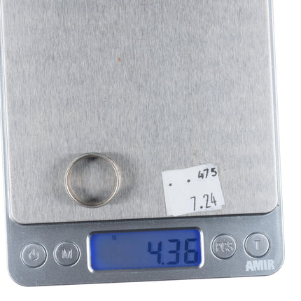 sz7 Francis Tabaha Navajo 14k gold/Sterling silver storyteller band ring