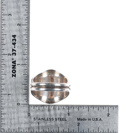 sz11.5 Kenneth Bitsie Navajo sterling silver, turquoise/opal/lapis men's ring