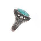 sz7 30's-40's Navajo sterling silver stamped side ring size 7 cut shank