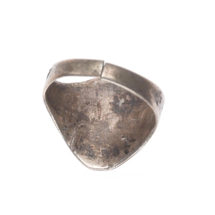 sz7 30's-40's Navajo sterling silver stamped side ring size 7 cut shank