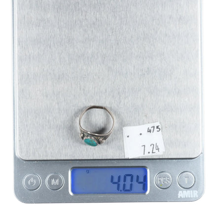 sz7 30's-40's Navajo sterling silver stamped side ring size 7 cut shank