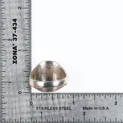 sz9.5 40's-50's Indian themed Pontiac service Craftsman ring sterling silver