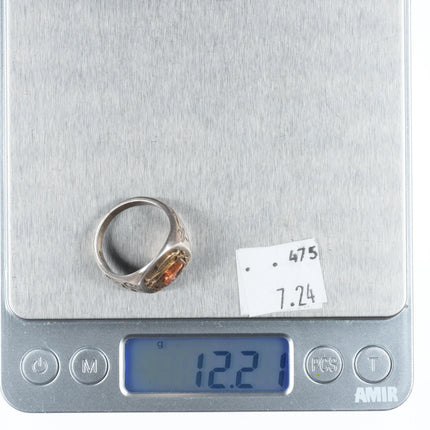 sz9.5 40's-50's Indian themed Pontiac service Craftsman ring sterling silver