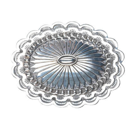 Jerry Platero Navajo sterling silver hand stamped belt buckle Vintage