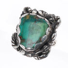 sz7 Chief Shatka Bear-Step sterling silver and turquoise ring ingot