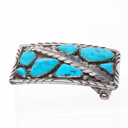Vintage Penketewa Zuni sterling silver nugget cluster belt buckle