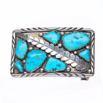 Vintage Penketewa Zuni sterling silver nugget cluster belt buckle