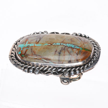 Patricia Platero Navajo Royston Ribbon turquoise sterling silver belt buckle