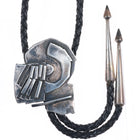Vintage Abstract Southwestern Modernist sterling silver bolo tie