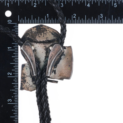 Vintage Abstract Southwestern Modernist sterling silver bolo tie