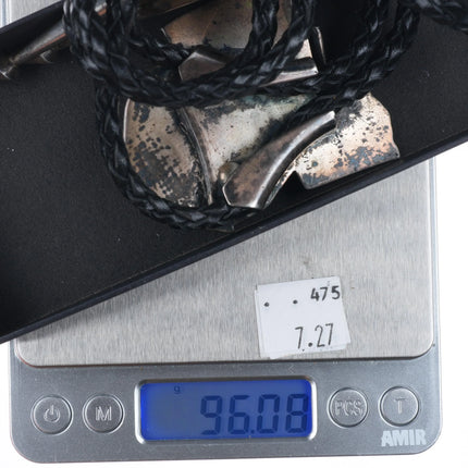 Vintage Abstract Southwestern Modernist sterling silver bolo tie