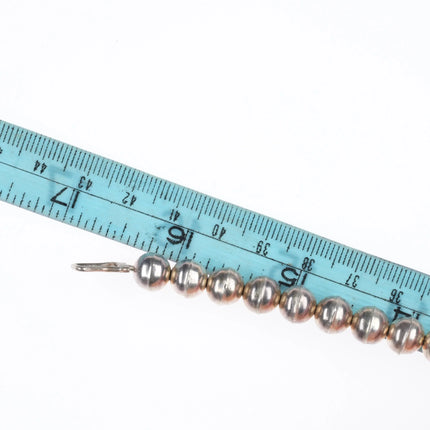 60's-70's Navajo Blue Diamond Turquoise sterling silver beaded necklace