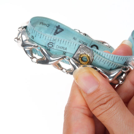 6.5" & 16.25" Retro Mexican sterling silver X's Necklace/bracelet set