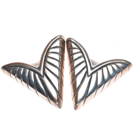 Douglas Magnus for Lucchese Sterling silver One Thousand Santa Fean Collar tips