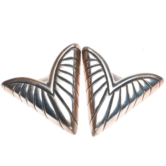 Douglas Magnus for Lucchese Sterling silver One Thousand Santa Fean Collar tips