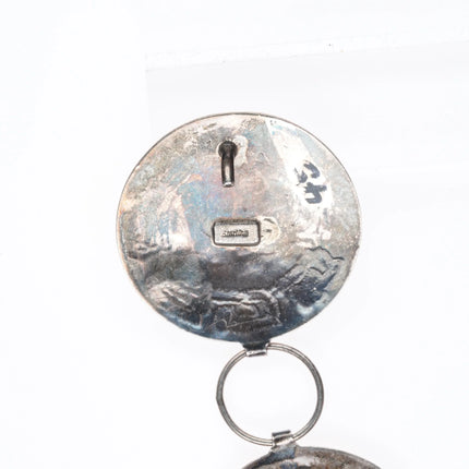 43" Navajo Overlay Kokopelli flute player Sterling silver link concho belt