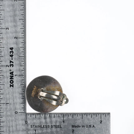 Ray Tracey Knifewing Navajo sterling silver turquoise channel inlay earrings