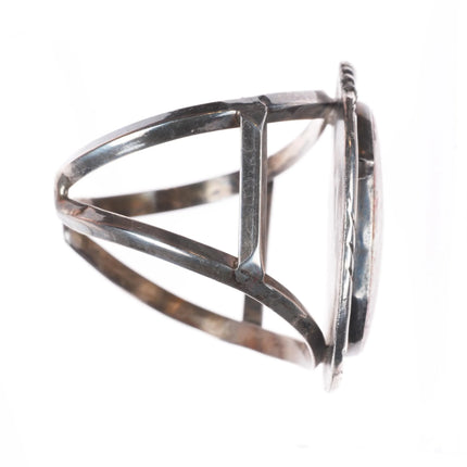 6.25" Billy Padilla Navajo sterling silver jasper cuff bracelet