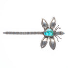 Vintage southwestern sterling silver dragonfly pin/brooch - high grade turquoise