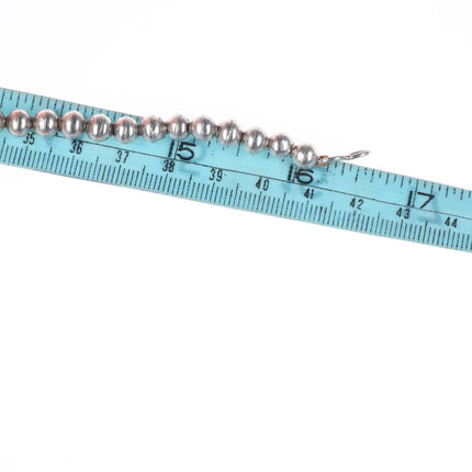 16.5" Alice Platero Navajo modernist sterling silver turquoise beaded necklace