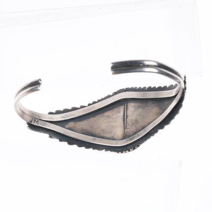 6.1" James Mason Navajo sterling silver cuff bracelet w/nice turquoise