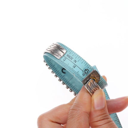 6" 1940's Zuni 3 row snake eye turquoise cuff bracelet sterling silver