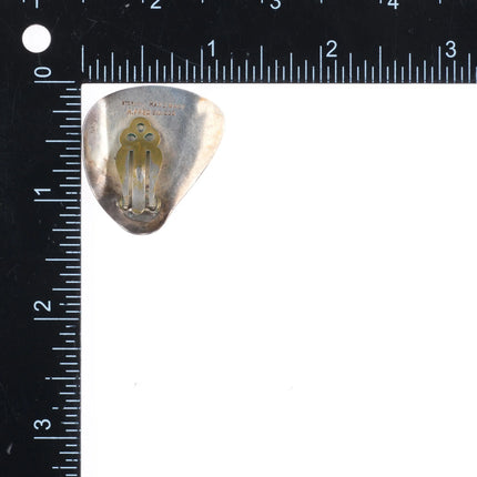 Vintage H. Fred Skaggs southwestern modernist sterling silver clip-on earrings