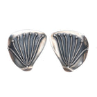 Vintage H. Fred Skaggs southwestern modernist sterling silver clip-on earrings
