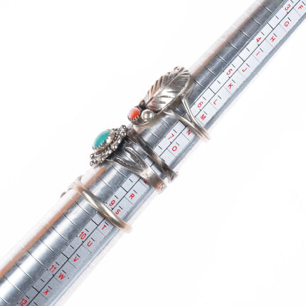 sz5-sz9 Vintage lot 18 Navajo/Zuni/Southwestern sterling silver turquoise rings