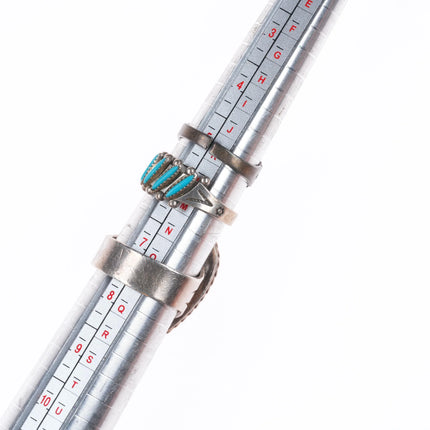 sz4-sz9 Vintage lot 17 Navajo/Zuni/Southwestern sterling silver turquoise rings