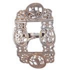 Antique Sterling silver openwork belt buckle Victorian