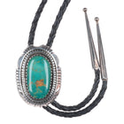 J/D Southwestern sterling silver green Royston turquoise bolo tie
