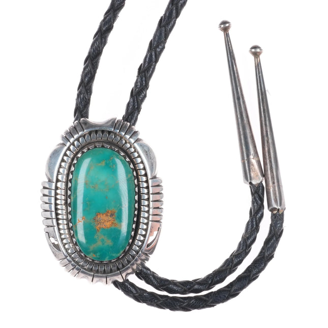 J/D Southwestern sterling silver green Royston turquoise bolo tie