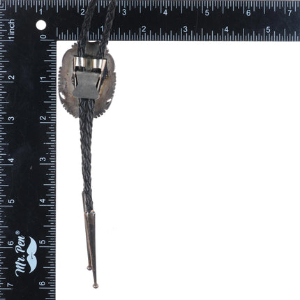 J/D Southwestern sterling silver green Royston turquoise bolo tie