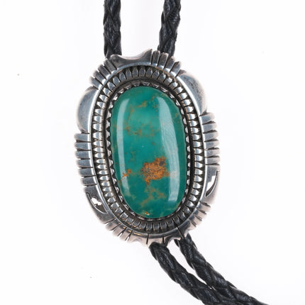 J/D Southwestern sterling silver green Royston turquoise bolo tie