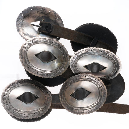 John Delvin Navajo Vintage sterling silver first phase style concho belt